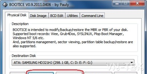 Hướng Dẫn Nạp MBR và PBR Cho Ổ Cứng với BootICE