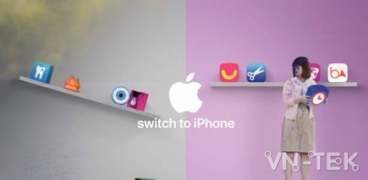 Apple tung quảng cáo đá xoáy Android, mời gọi chuyển sang dùng iPhone