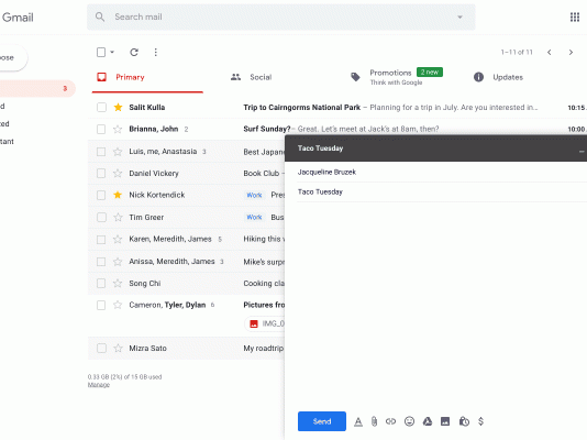 Gmail ra mắt tính năng soạn thư thần tốc Smart Compose