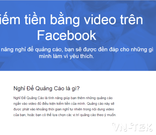 Kiếm tiền Online - Facebook Adbreaks